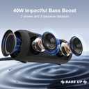 Passau Portable Bluetooth Speakers Loud 40W Peak Stereo Sound, Passive Radiators-Deep Bass, All Day Playtime, Adjustable Strap, BT5.3, IPX5 Wireless Speaker RGB Lights for Indoor Outdoor