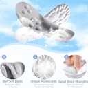 4D Cloud Insoles for Men and Women, Memory Foam Cloud Insoles Super Soft Anti-Fatigue, Shock Absorption, Relieve Foot Pain, (Gray, Women: US 7-8.5)