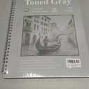 SuFly Gray Toned Sketch Pad, 11" x 14" - 60 Sheets Spiral Bound Sketchbook, 85lb/130gsm Toned Gray Paper for Graphite, Charcoal, Colored Pencils and Gel Pens.