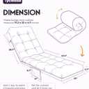 Outdoor Chaise Lounge Chair Cushion, 71 x 22 x 4.7 Inches Waterproof Chaise Lounge Cushions Thickened for Outdoor Furniture, Non-Slip Patio Lounge Chair Cushions, Purple Floral Leaf