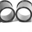 4Pcs 3.19in Wheel Center Caps Push Through with 24 Lug Nuts Sets - Stainless Steel Trailer Hub Cap and 1/2''-20 Lug Nuts for Truck SUV RV Wheel Rim, Matt Black
