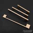 Alzassbg 10 Pack Champagne Copper Cabinet Pulls, 3-3/4 Inch(96mm) Hole Centers Rectangle Cabinet Handles Kitchen Pulls for Drawers and Cabinets AL3051SCG