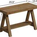 RowyPoey Solid Wood Bench, 30" Farmhouse Entryway Bench with Shoe Storage