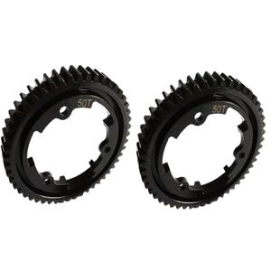 2pcs Harden Steel 50T Main Spur Gear 1 Mod M1 for 1/5 Traxxas X-Maxx 1/7 Traxxas XO-1 1/10 Traxxas New E-Revo 2.0 MAXX 6448 Upgrade Parts Black