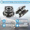 500027H 33406787015 2PCS Rear Left & Right Wheel Hub Bearing Assembly Compatible with BMW X3 2011-2017, X4 2015-2018 Replace# 33406867815
