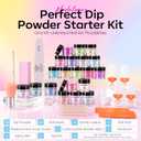 Modelones Dip Powder Nail Kit, 20 Colors Summer Pink Purple Blue Macaron Pastel Dipping Powder Liquid Set Base&Top Activator for French Nail Art Salon DIY Manicure Starter Kit