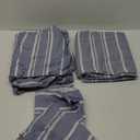 Queen Size 4 Piece Sheet Set - Comfy Breathable & Cooling Bed Sheets Set - Hotel Luxury Bedding for Women, Men, Kids, Teens, Boys & Girls - Deep Pockets, Soft, Wrinkle Free - Oeko-Tex - Blue Stripes 3