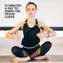 HUIJUBAO Yoga Pilates Resistance Ring for Leg and Butt Training, Portable Exercise Equipment with Anti-Slip Silicone, Home and Office Workouts, Postpartum Toning (Yellow)