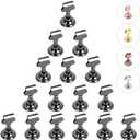 Urban Deco 16PK Table Number Holders Place Card Holders 1.7 Inch Table Card Holders Steel Card Holders for Photos, Food Signs, Memo Notes, Weddings, Restaurants, Birthdays(Nickel Black)