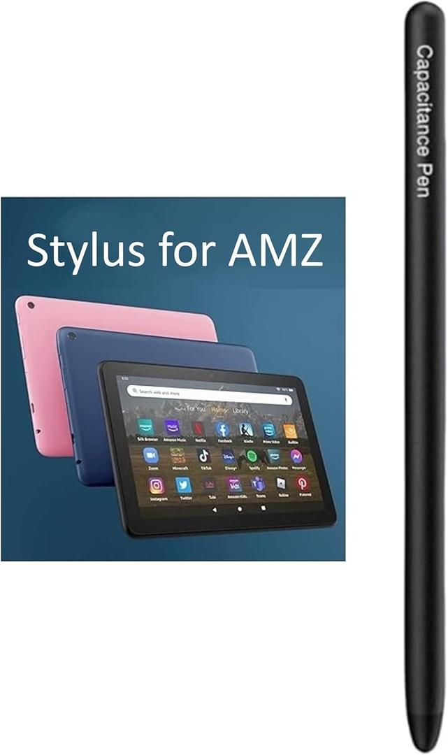 Stylus Pen for AMZ HD 10 Tablet Pen for AMZ Max 11 Tablet and HD 8/7/Kids/Kids Pro All Tablets,Stylus for iPad/iPhone/Samsung/Lenovo/Pixel All Touch Devices (Black)