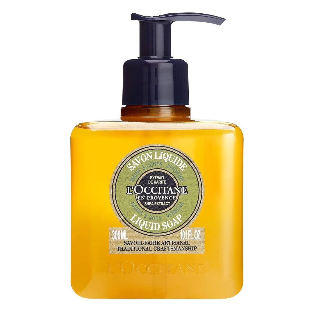 L'OCCITANE Shea Hands &-Body Verbena Liquid Soap: Gently Cleanse Hands & Body, Softening, Citrusy Aroma, With Shea Extract