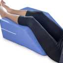 DMI Firm Wedge Pillow, Leg Pillow, Bolster Pillow, FSA Eligible Incline Pillow for Leg Elevation, Snoring, Foot Circulation, Pregnancy, Sciatica, Blue, 30.5 x 19.5 x 10