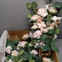 Ling's Moment 17.5" Tall Standing Artificial Flowers Arrangements 4 pcs Wedding Aisle Runner Chair Decorations Blush & Pink Centerpieces for Ceremony Reception Rose Floral Party Outdoor (Pk-growing Blush)