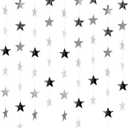 Patelai Glitter Star Garland Banner 2026 New Years Decor 130 Feet Star Hanging Banner Twinkle Backdrop for Birthday Classroom Wedding Christmas Party Supplies(Silver)