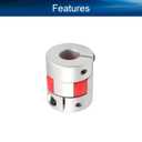 Heyiarbeit 12.7mm to 12.7mm Shaft Coupling Aluminium Flexible Plum Coupling D30 L35 Connector Flexible Coupler for 3D Printer CNC Machine and Servo Stepped Motor