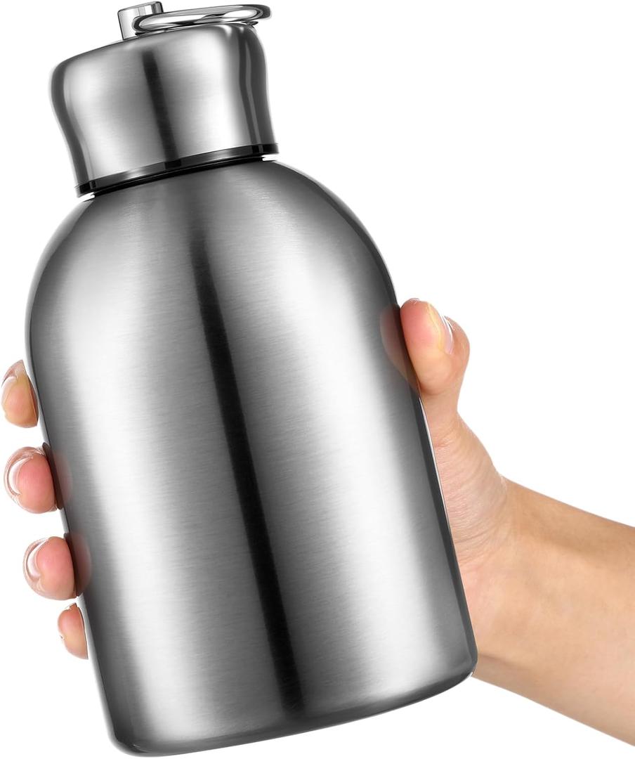 Mifoci 1 Pcs 20 oz Mini Water Bottles Stainless Steel Slim Insulated Thermal for Hot Cold Drink Thermal Small Vacuum Portable Water Bottle for Women Gifts Travel Camping Hiking