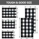 FONEYI Buffalo Plaid Outdoor Rug, 24"x36" Checkered Front Door Mat, Non Slip Absorbent Entryway Rug Doormat Indoor, Washable Outdoor Rugs for Layered Door Mats Front Porch/Farmhouse Black and White