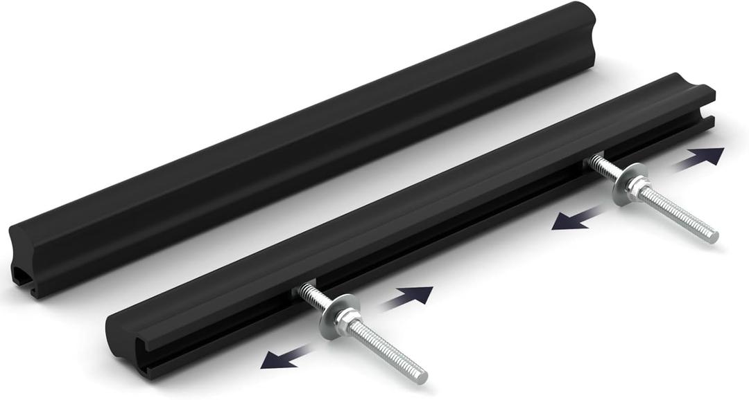 goldenwarm Adjustable Drawer Pulls Black Cabinet Handles for Kitchen Hardware 2" to 8"(51-224 mm) Hole Distance 10 Pack