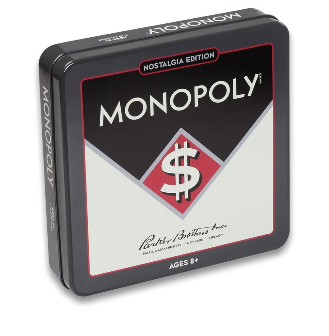 WS Game Company Monopoly Nostalgia Edition Board Game in Collectible Tin