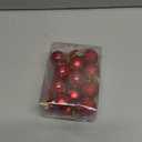 Liiaiyter 24 Mini Shatterproof Christmas Balls, 3cm/ 1.1'' Xmas Tree Ornaments Hanging Ball for Birthday Halloween Holiday Wedding Party Decorations (Red)