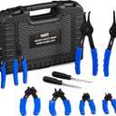 Orion Motor Tech 10pc Snap Ring Pliers Set, Internal & External Circlip Pliers Set with Straight Bent Pliers Hook and Pick, Heavy Duty Snap Ring and Circlip Removal Tool with Storage Case & Gloves (Black)