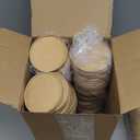 Fulmoon 100 Pack Paper Soup Containers with Lids Disposable Paper Food Containers with Vented Lid Kraft Ice Cream Cake Dessert Cups Soup Bowl for Hot Food Fruit Microwave Restaurant (4 Oz, Brown)