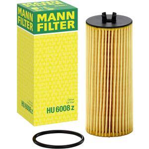 Mann Filter HU 6008 z Cartridge Oil Filter Replacement Compatible With Mercedes-Benz AMG GT Series, C Series AMG, CLA45 AMG, E63 AMG S, G & GL Series, Maybach GLS600, SL55 AMG, SL63 AMG