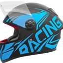 SanQing Kids Full Face Motorcycle ATV Helmet DOT Approved（Blue, M）