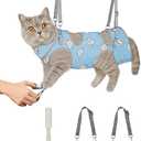 Supet Cat Grooming Hammock, Self-Adherent Cat Nail Clipper Hammock, Anti-Escape Wrap for Cutting Nails, Calm Down for Medicine, Teeth Brushing, Ear Cleaning, Small