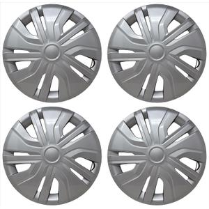 Replacement for Mitsubishi Mirage 2017-2024 Hubcap, Premium Quality Sturdy 14-inch Silver Wheel Cover (4 Pieces)
