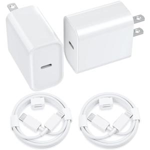 iPhone Charger Fast Charging Original [Apple MFi Certified] 1 Pack Type C Wall Charger Block with 2 Pack 6FT Long USB C to Lightning Cable for iPhone 14/13/12/12 Pro Max/11/Xs Max/XR/X/AirPods Pro