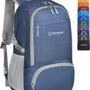 ZOMAKE Lightweight Packable Backpack 30L, Foldable Hiking Backpacks Water Resistant Compact Folding Daypack for Travel(Navy Blue)