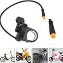 Keenso Electric Thumb Throttle Grip, Speed Governing Thumb Throttle Grip for Motorcycle Riders, Custom Builds