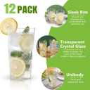 Liacere Plastic Drinking Glasses Set of 12-18oz Highball Clear Reusable Plastic Glasses Colors, Water Glasses Cups, Bar Tumbler Glassware Set for Beer, Juice, Cocktail, Milk