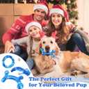 Furdog 3Pack Dog Toys for Aggressive Chewers Dog Chew Toy Tough Dog Toys to Keep Them Busy Bacon Flavor Teething Chew Toys & Dental Health for Large Medium Small Breeds (Blue)