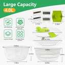 Salad Spinner Large, Vegetables Fruits Wash Bowl, Lettuce Spinner with 4 Blades Slicer, Salad Dryer for Washing