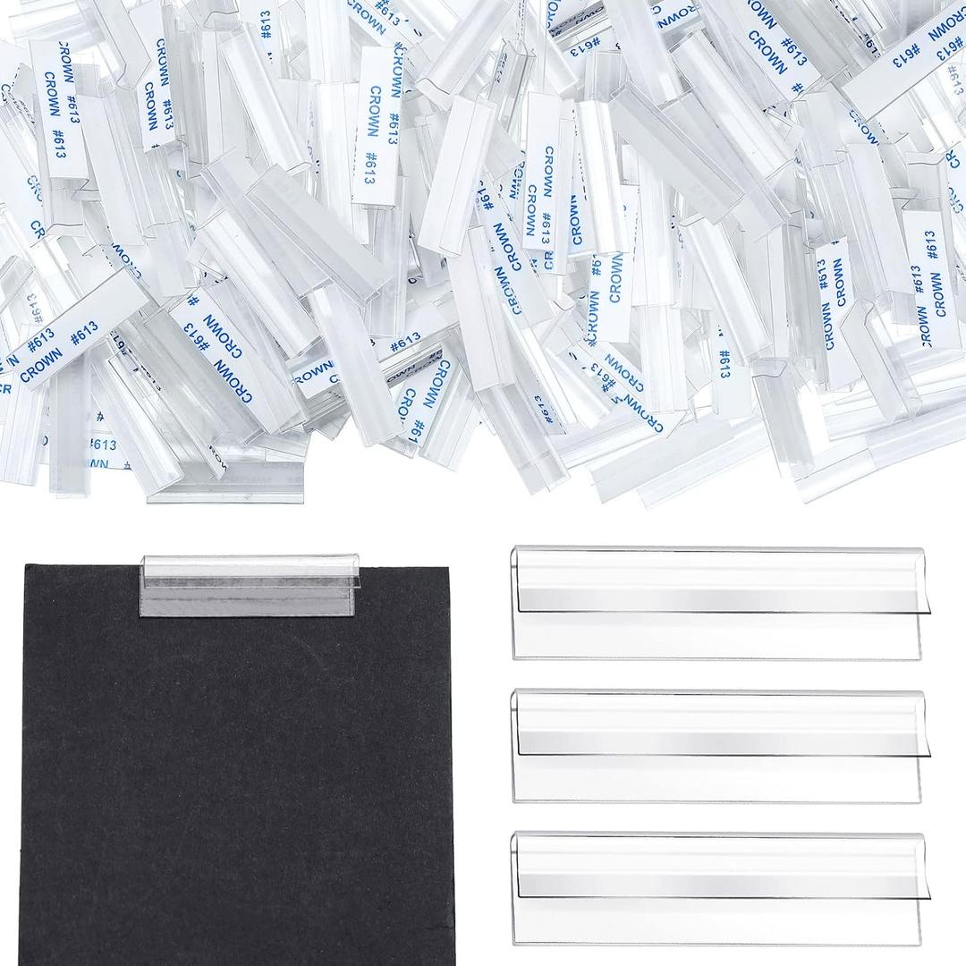Tatuo 450 Pcs Earring Card Adapter Bulk Self Adhesive Lip Adapter Plastic Lip Hanger for Earring Card Necklace Jewelry Display, 1.54 x 0.43 inch