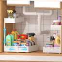 REALINN 2 Pack Expandable Under Sink Organizers and Storage, 2 Tier Under Cabinet Organizer, Heights Adjustable Pull Out Rack for Kitchen Bathroom Laundry, White