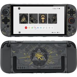 GeekShare Protective Case Compatible with Switch 2, Hard PC Slim Dockable Shell Cover Designed for Switch 2 Game Console and Joysticks Controllers - Mystic Kingdom