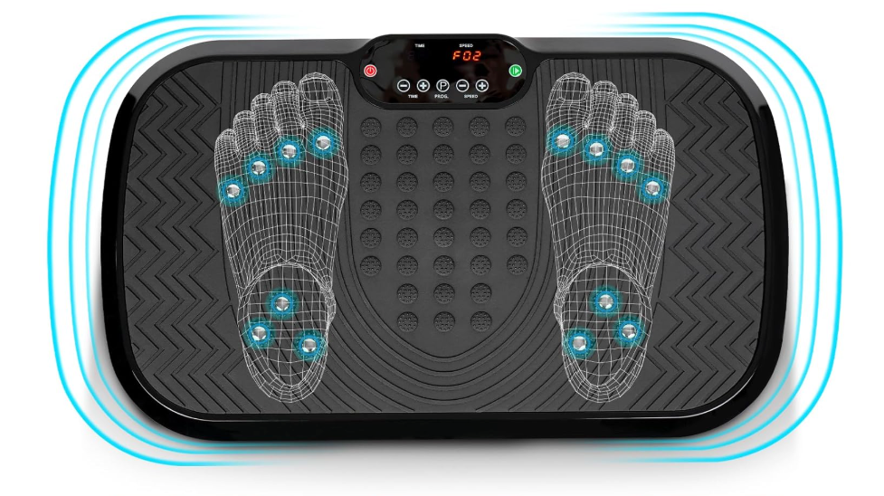 Vibration Plate Exercise Machine,Whole Body Shake Vibrating Machine for Lymphatic Drainage,Vibration Board Power Waver Plate Vibration Patform Shaking Full Body for Shaping& Weight Loss
