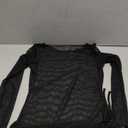 Bsubseach Mesh Swimsuit Coverup for Women Sheer Sexy Long Sleeve Dress Bikini Vacation Outfits (Small, Black)