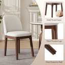 MALOL Wooden Dining Chairs Set of 6, Upholstered Kitchen & Dining Room Chairs with Thickened Wooden Legs, Farmhouse Side Chairs, Beige