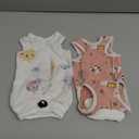 ANWA 2 Pack Cat Recovery Suit - Breathable Cat Onesie for Cats After Surgery Female, Kitten Surgery Recovery Suit Female Abdominal Wounds (Medium)
