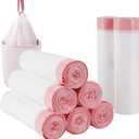 8 Gallon Trash Bags, 120 Count, White Drawstring Garbage Bags, Thick Plastic Trash Can Liners, Unscented, Fits 30 Liter Wastebaskets for Home Kitchen Bathroom Office (22.1 x 25.6 in)