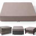 Outdoor Ottoman Cushion 23" x 19", 4" Thick High-Density Foam Replacement, Non-Slip Anti-Move Rubber Dot Base Patio Furniture Footstool Cushion, 3-Sided U-Zipper Washable Cover, Waterproof, 23*19*4in