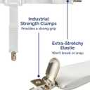 Bed Sheet Holders - Adjustable Elastic Fasteners with Metal Clips - Sheet Clips Keeping Sheets in Place - Stay in Place Fitted Bedding Straps - Bed Corner Holders - Firm Tight Suspenders for Mattress