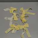 Meseey Ivory Velvet Bow Napkin Rings Set of 6 Luxury Soft Velvet Napkin Holders, Elegant Bow Design for Christmas Holiday Dinner Wedding Party Table Decor