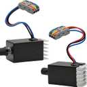 DC Motor Speed Controller 12V 24V 10A PWM, Universal Electronic Stepless Variable Regulator Switch with Heat Sink & Lever Wire Connectors for Easy Wiring, Car Truck Fan Heater Blower Control