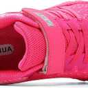 KUBUA Kids Sneakers for Boys Girls Running Tennis Shoes Lightweight Breathable Sport Athletic (Pink), Size: 1 Big Kid