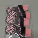 Anti Slip Dog Socks to Prevent Licking Paws - Double Side Paw Covers Dogs Grip Sock for Hardwood Floors, No Twist Dog Booties Grippy Socks for Small Medium Large Senior Dogs, Dark Grey and Pink, S (S(Pack of 4))